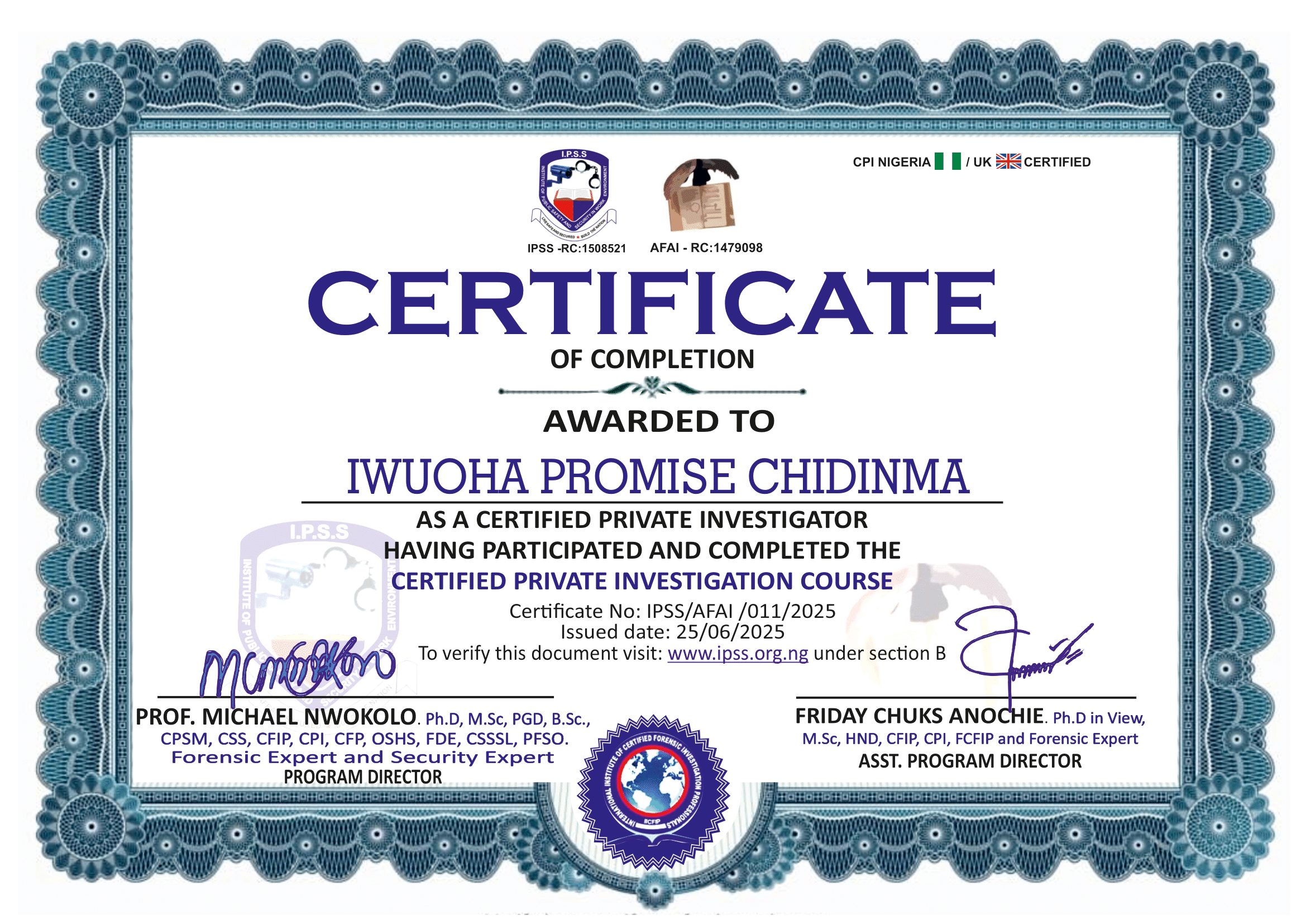 Certificate 11
